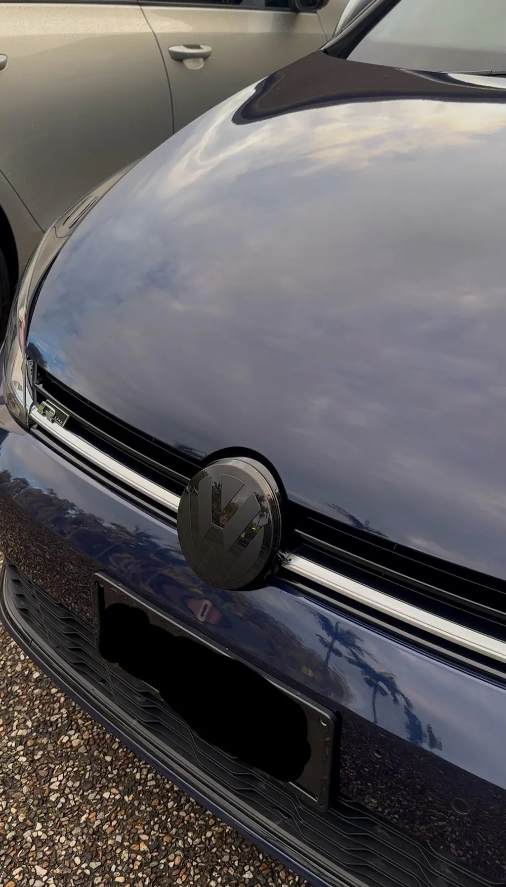 Black VW Emblem Cover Front/Rear for Golf MK7.5