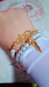 Customized Name with Pearl Bracelet - Gold Plated