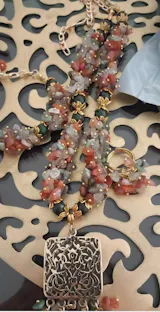 Brown Broken Agate With Green Oily Agate Set