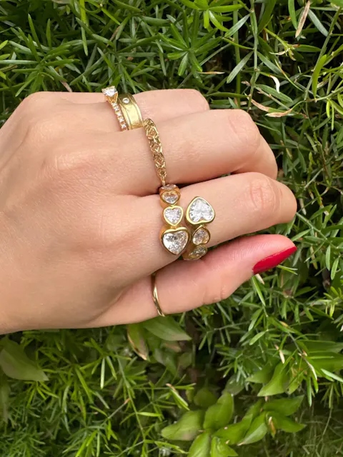 Anel Great Glam Pedraria - Ajustável