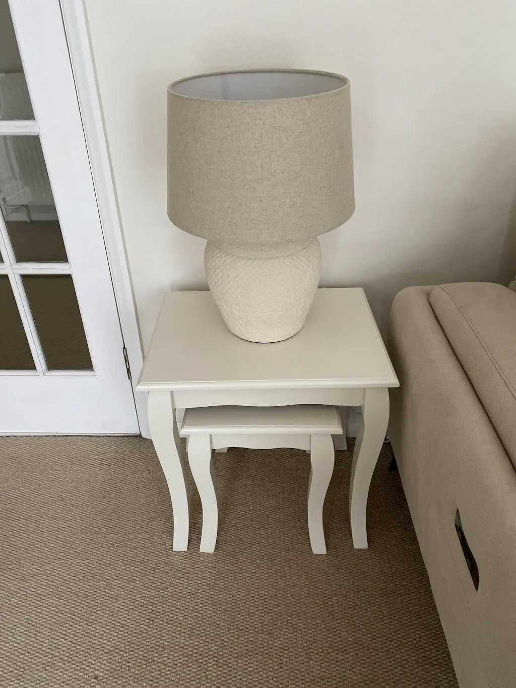 Amelie Nesting Side Table - Stone – DUSK