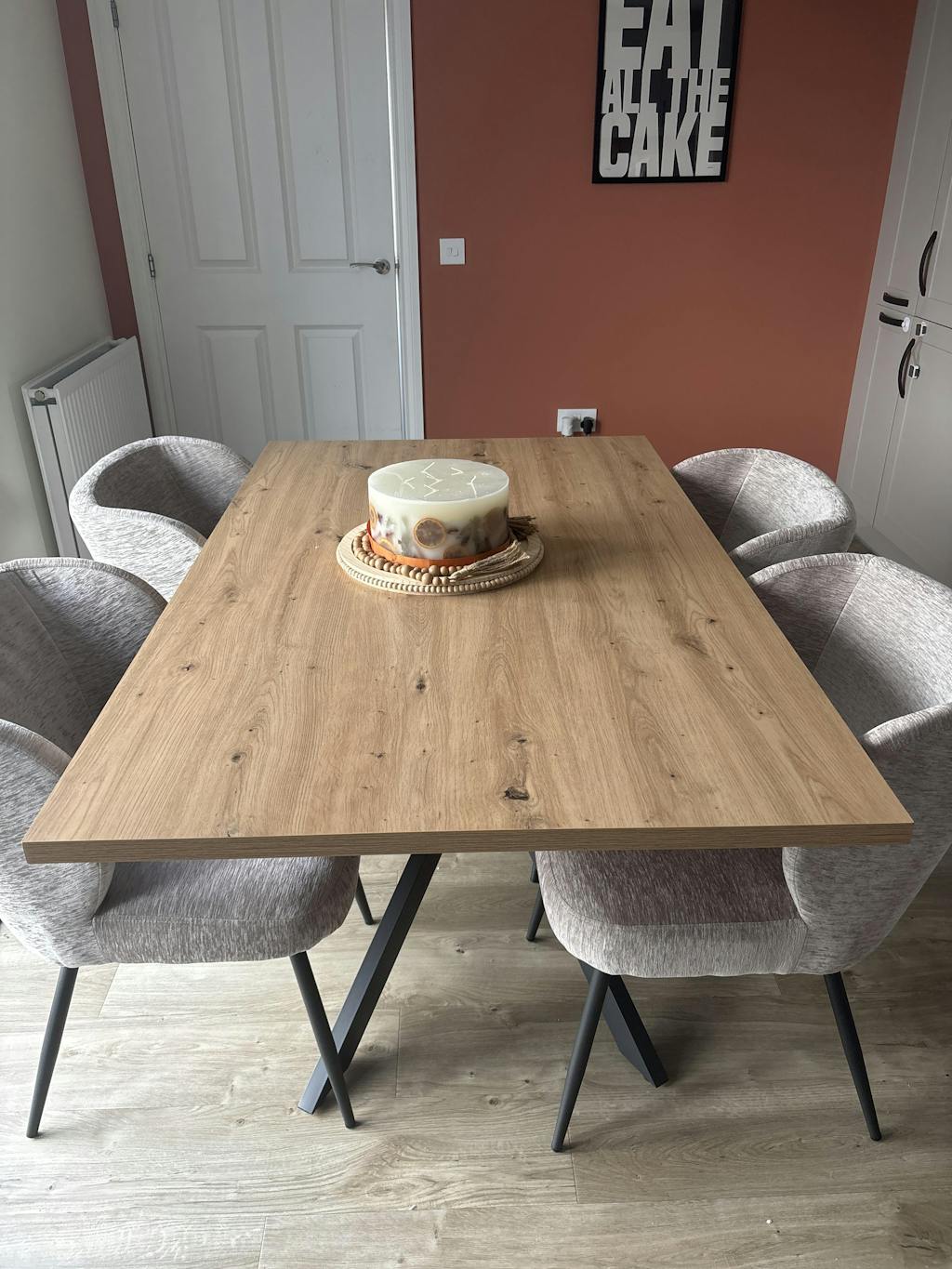 Brooke Rectangle 46 Seater Dining Table Wood/Black DUSK