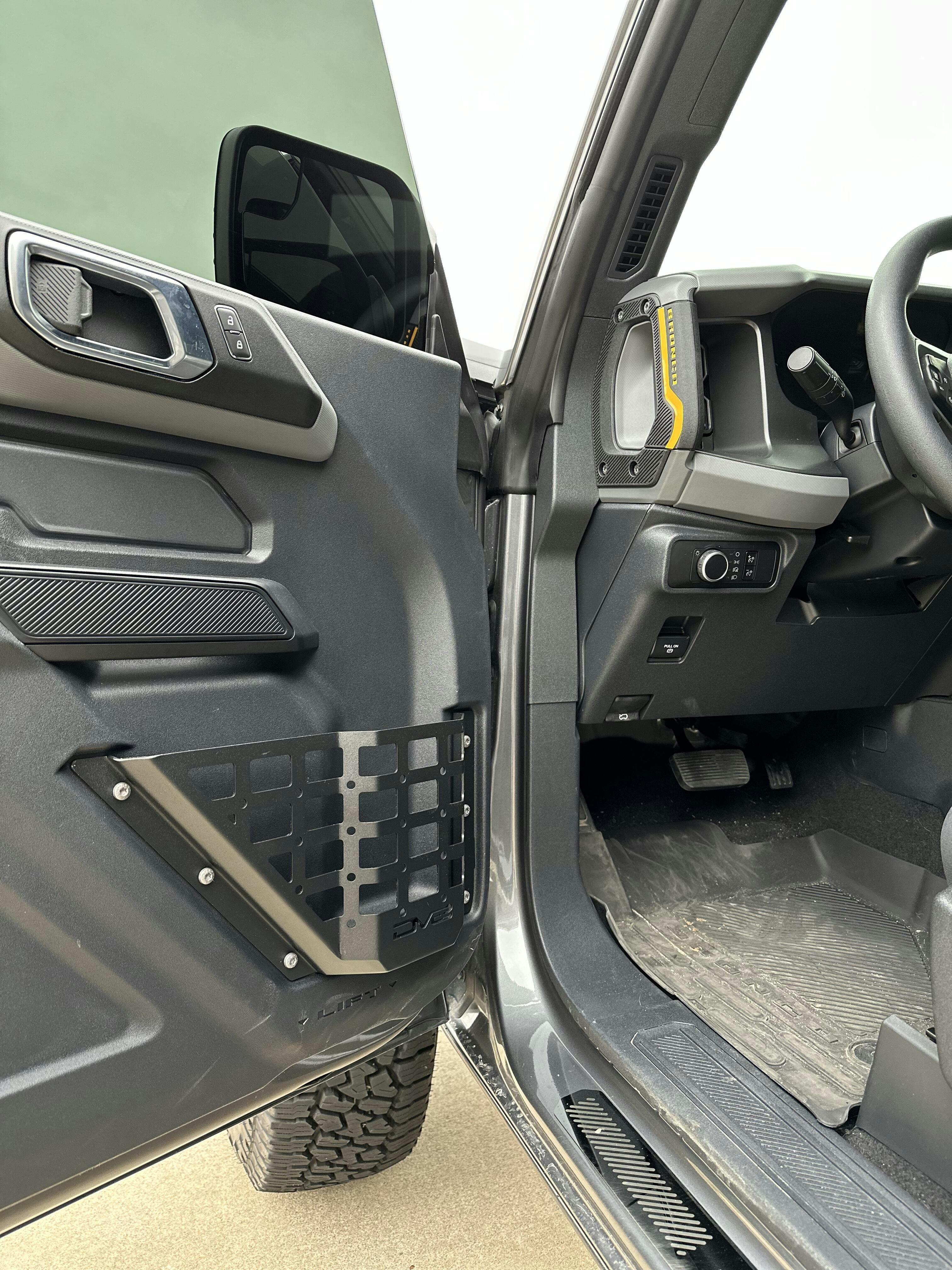 OFFROAD GAMERS Bronco Front Door Storage Pockets – Metal Molle Panel Organizer Box For 2021-2024 Ford Bronco 2/4 Door, Interior Accessory Expansion - View #6