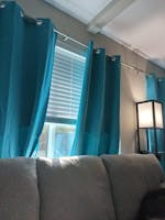 DWCN Grommet Blackout Curtains with Tiebacks, Set of 2 Panels