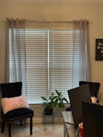 DWCN Grommet Sheer Curtains with Tiebacks, Set of 2 Panels