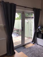 DWCN Grommet Blackout Curtains with Tiebacks, Set of 2 Panels