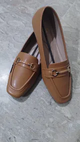 Modern Square Toe Tan Loafers - 8004412