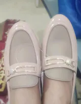 Beige Wedge Loafer Mules - 8007236