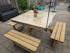 Vierkante picknicktafel xxl KING ® - 4 cm dikte (200 x 200cm)
