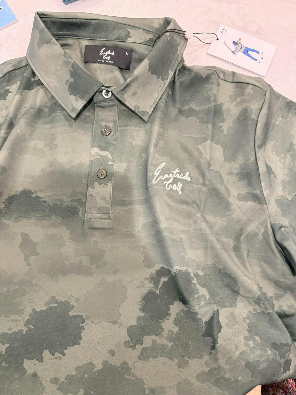 Cloud Print Signature Polo