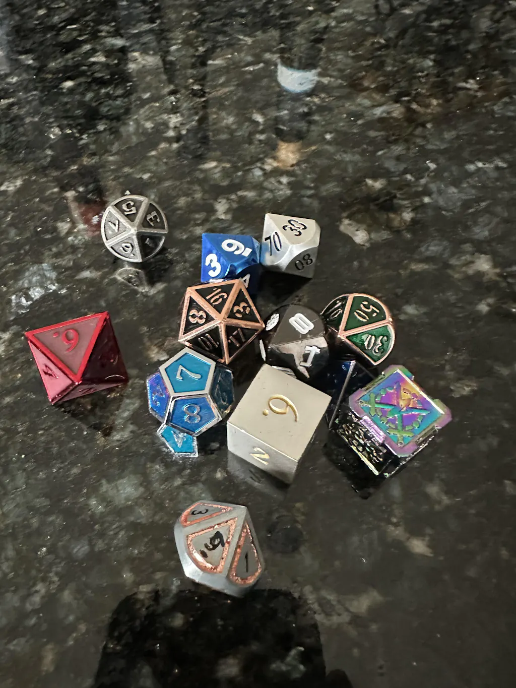Half Pound of Random Metal Dice - Random Colors, Random Sizes - Easy ...