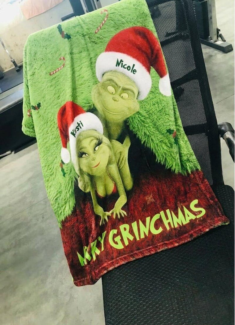 What I Love Doing Most This Grinchmas - Personalized Stole Christmas Blanket