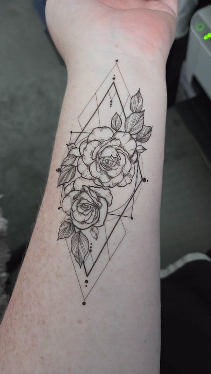 Floral Delivery Bike Temporary Tattoo EasyTatt™ - Main Image