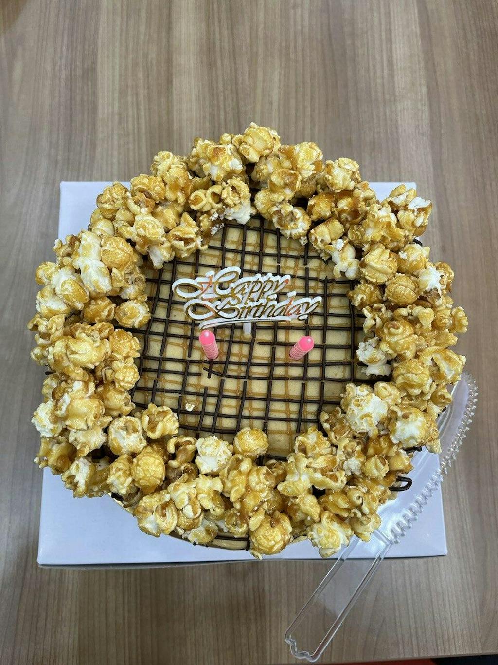 Kek Coklat Salted Caramel Popcorn Cake Special Recipe Cake Delivery