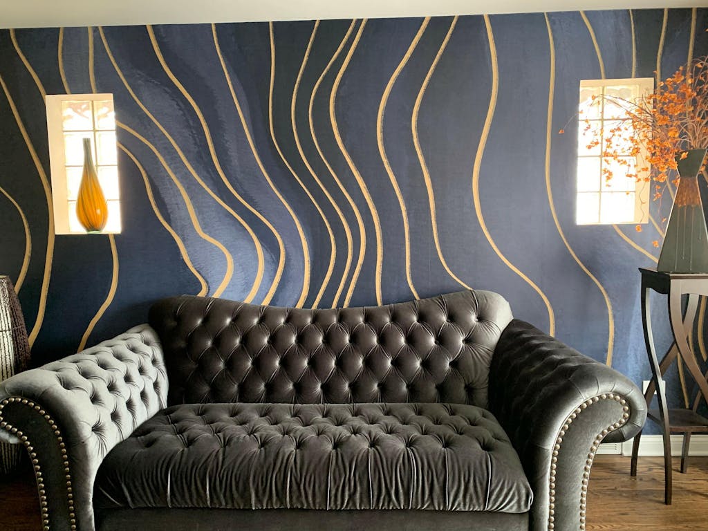 Abstract Navy Blue Removable Wallpaper Mural EazzyWalls