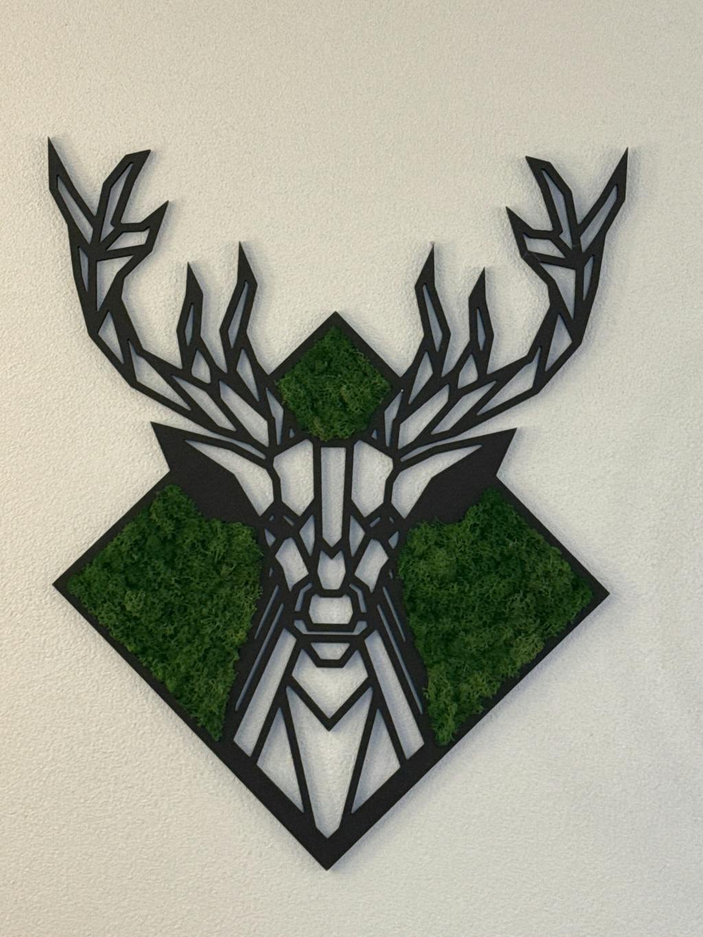 Moosbild Hirsch | 69 x 55 cm