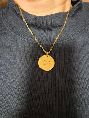 Gravur-Plättchen Halskette|Edelstahl|