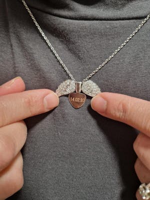 Angel Gravur Halskette