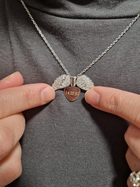 Angel Gravur Halskette