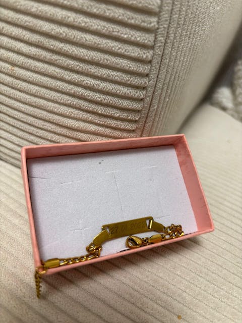 Baby/Kind Gravur Armband mit Herzausschnitt