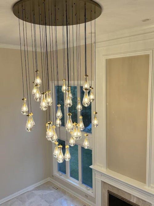 Raindrop Round Chandelier 60"