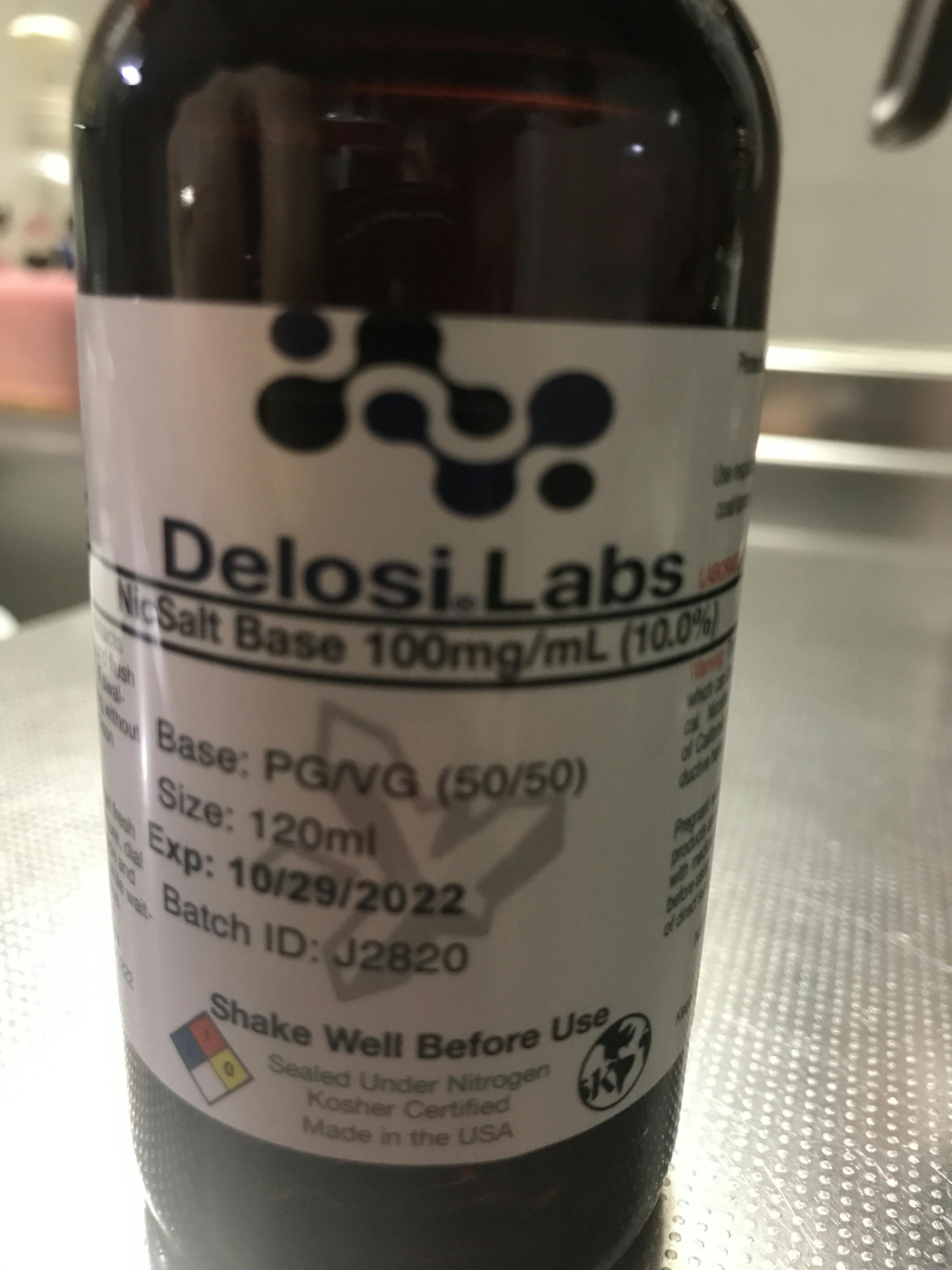 Delosi®︎ Labs nicotine salt ノンフレーバー ニコチンソルト 100mg 大容量120ml byeci...