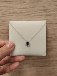 Moon Mist Pear Halo Necklace