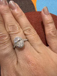 Maya Oval Halo Pave Ring