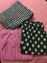 Green Cotton Narrow Pants