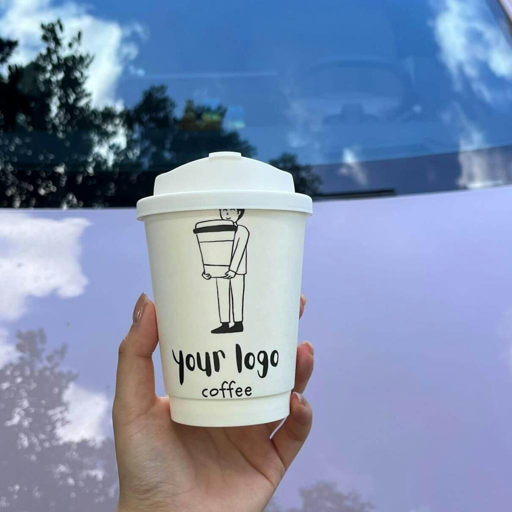 500pcs | 12oz Blank Double Walled Paper Cup