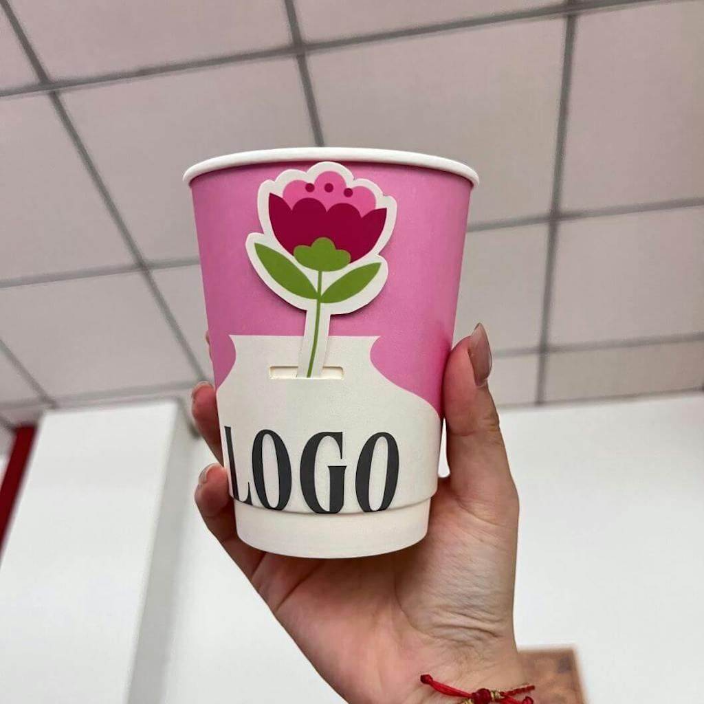 12oz Custom Printed Single Wall Paper Cups Premium Multicolor WaterProof