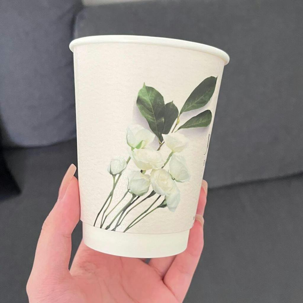 500pcs | 12oz Blank Ripple Wall Paper Cup（White）