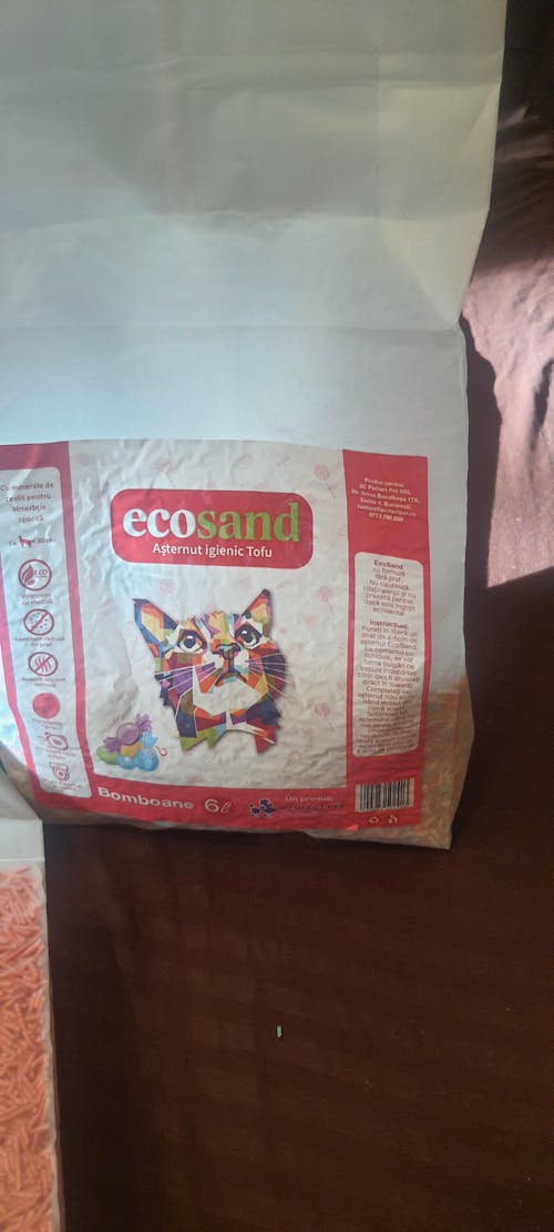 Nisip tofu pisici Ecosand bomboane 6L