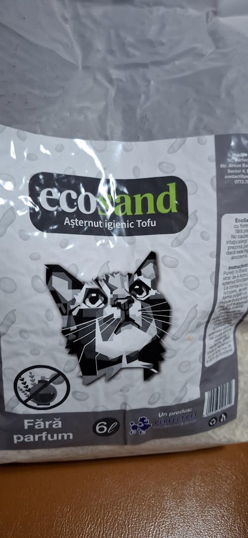 Nisip tofu pisici Ecosand fara parfum 6L