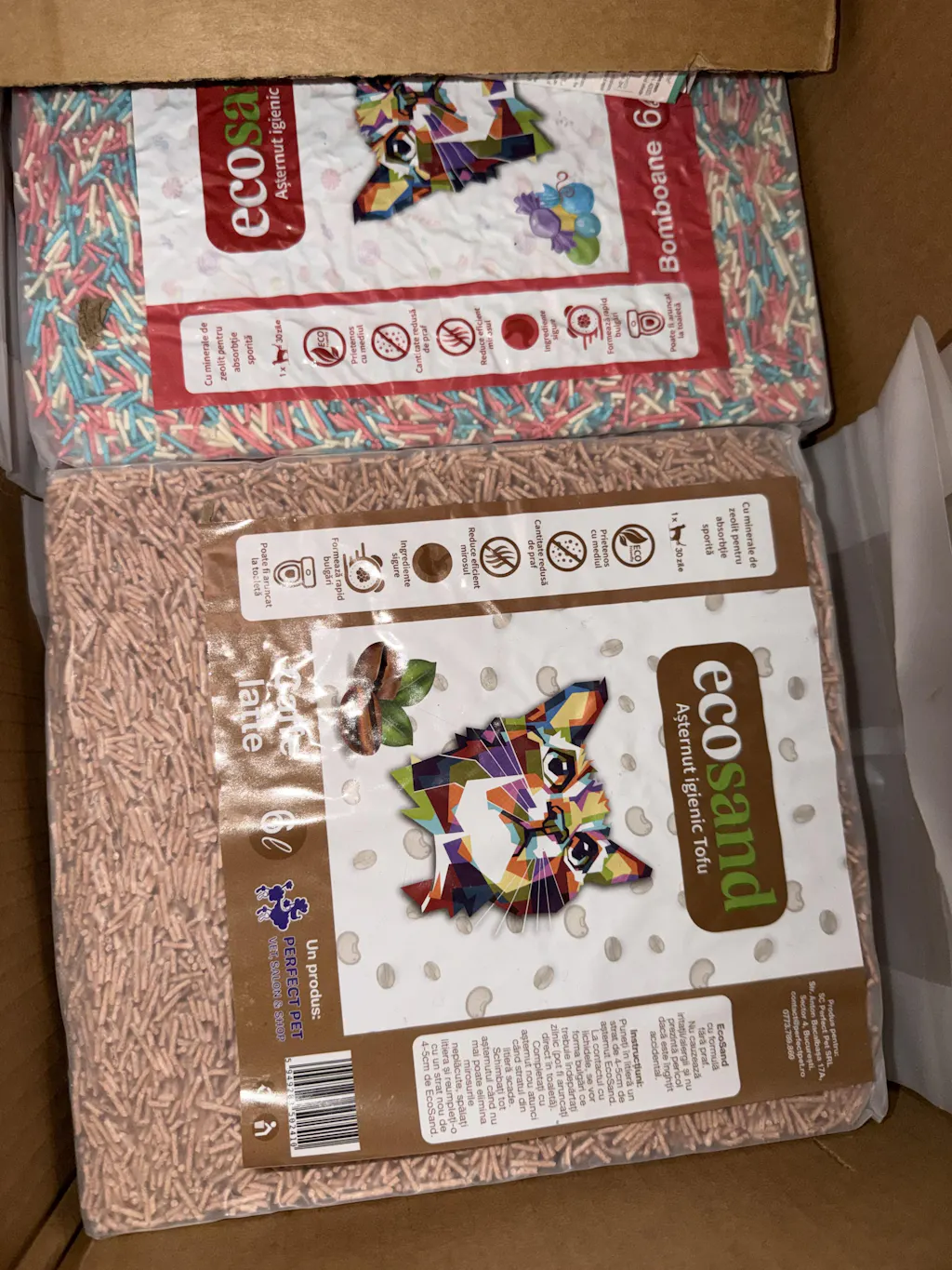 Pachet PROMO - 10 pungi Nisip tofu diferite Ecosand