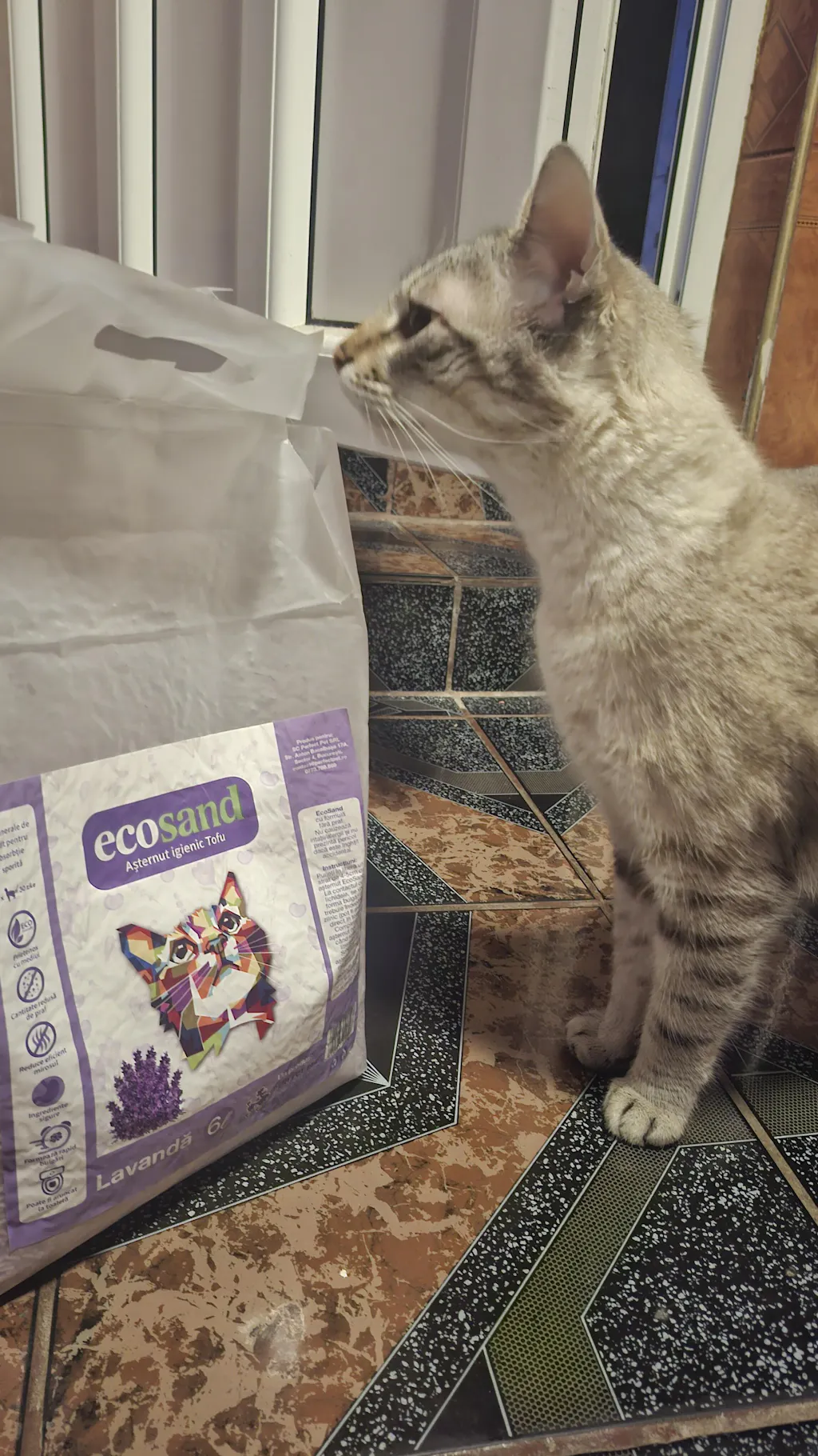 Nisip tofu pisici Ecosand flori de cires 6L