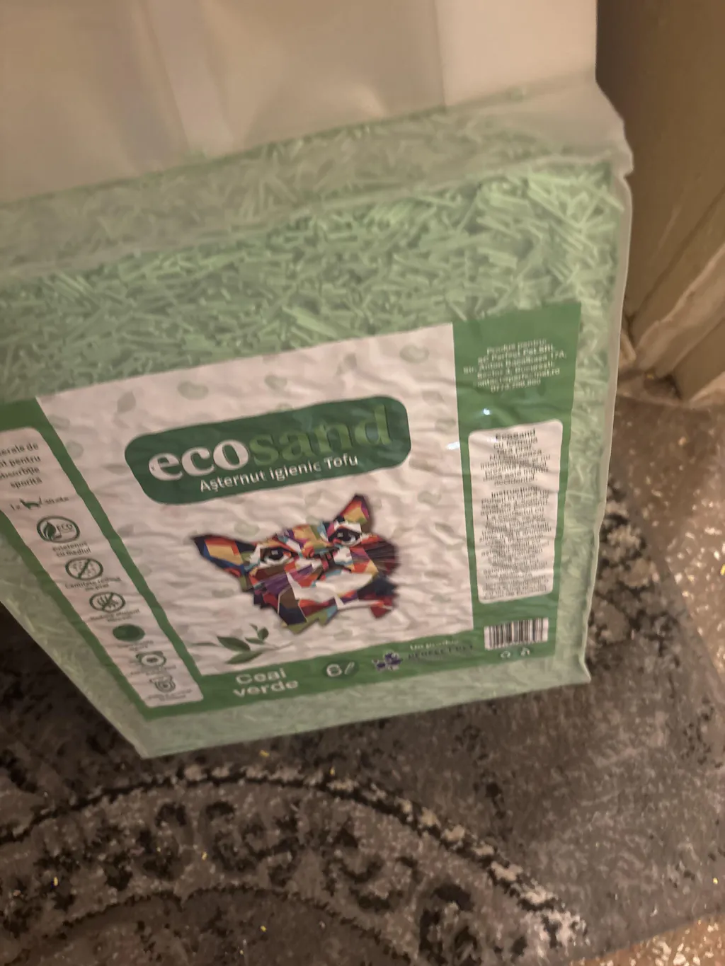 Nisip tofu pisici Ecosand ceai verde 6L