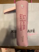 【ブック型 大き目手帳ポーチ】うさぎ刺繍入り　クロスステッチミシン刺繍 ハンドメイド