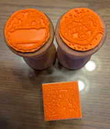 【おめかしスタンプ3点セット+シール】切手風・消印風・クッキー型：日付印との組み合わせも。手紙デコ はんこ 可愛いうさぎ