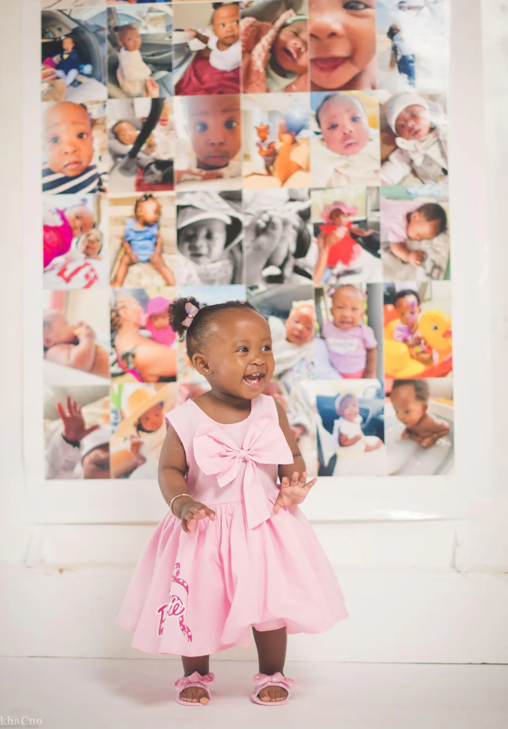 Baby Girls Plain Big Bow Smart Dress - Dusty Pink  Edgars