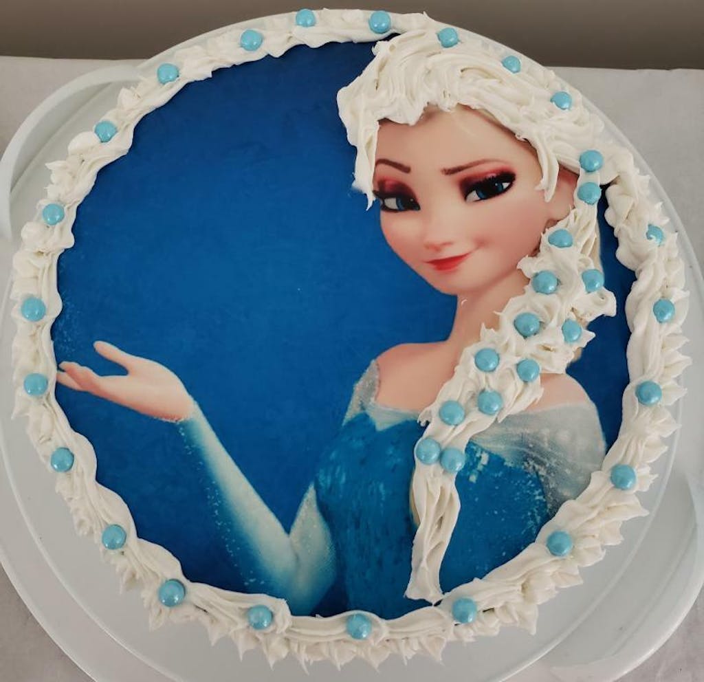 Frozen Elsa Edible Cake Toppers Round Ediblecakeimage