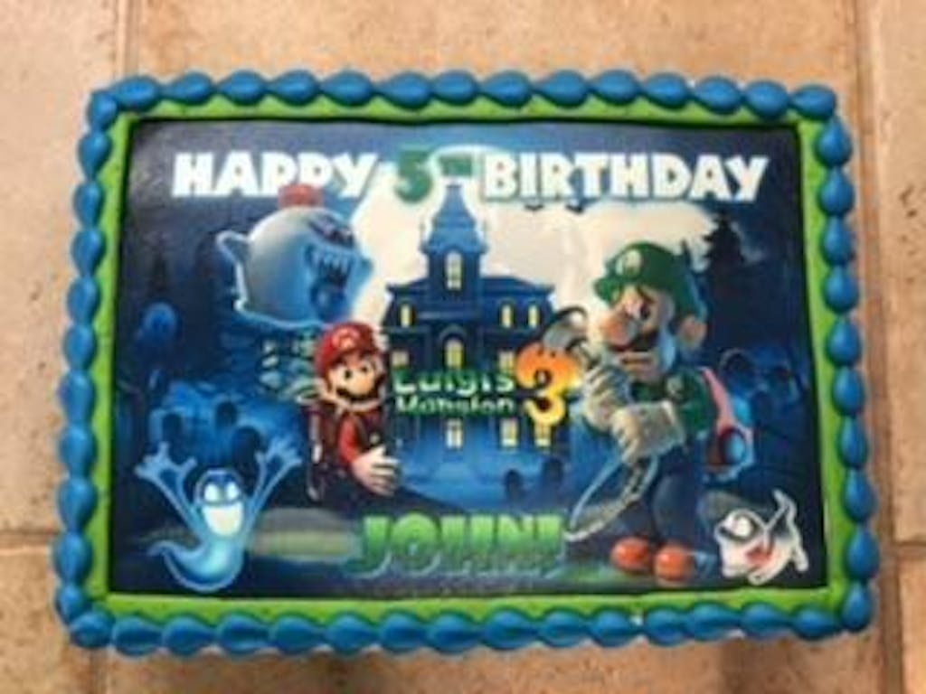 Luigis Mansion 3 Mario Edible Cake Toppers Ediblecakeimage 9545