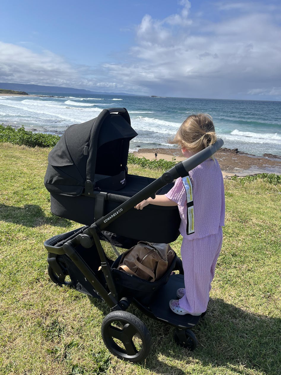 Add the Edwards and Co Stroller Board to your pram Edwards Co