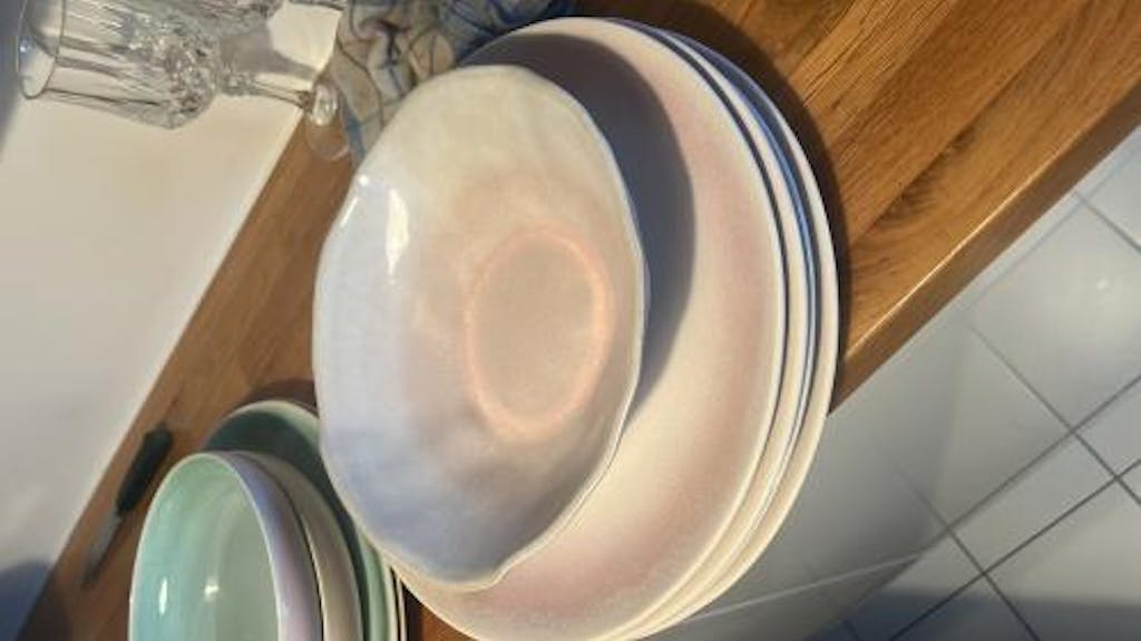 Nature Shape Light Pink Pasta Plate 21cm