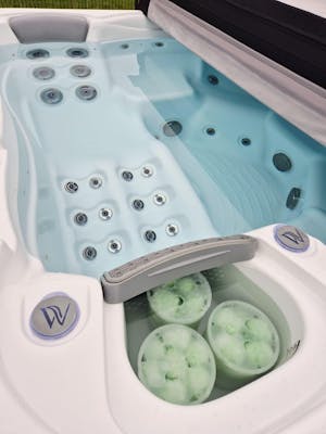 SET 1LW 1 1/2" (ca. 46mm) FEIN Gewinde NIEDRIGER Whirlpool Filter für bestimmte Wellis Modelle inklusive 10 filterballs Füllungen