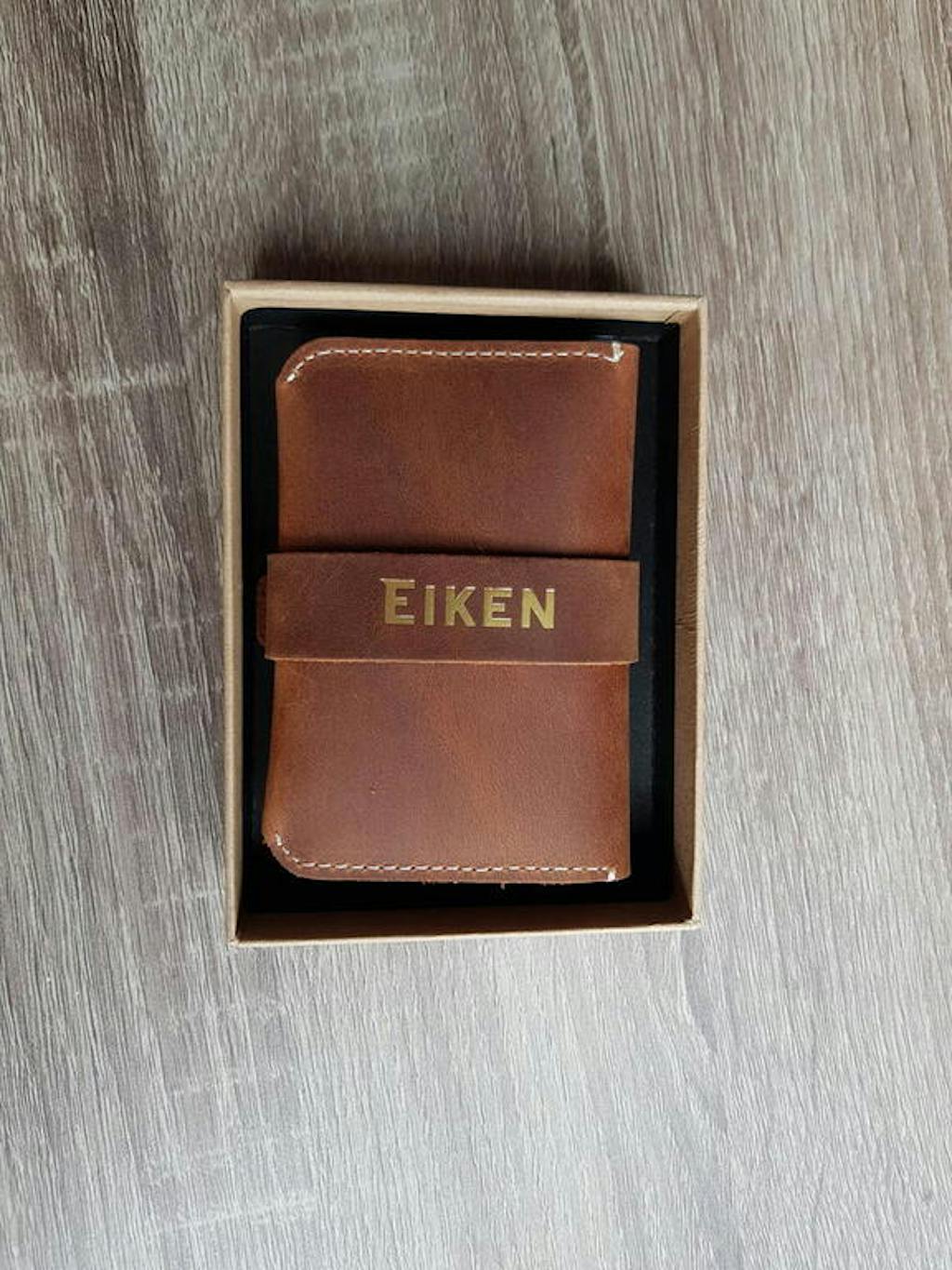 Mens Leather Card Holder Rugged & Vintage LÖRA Eiken Shop