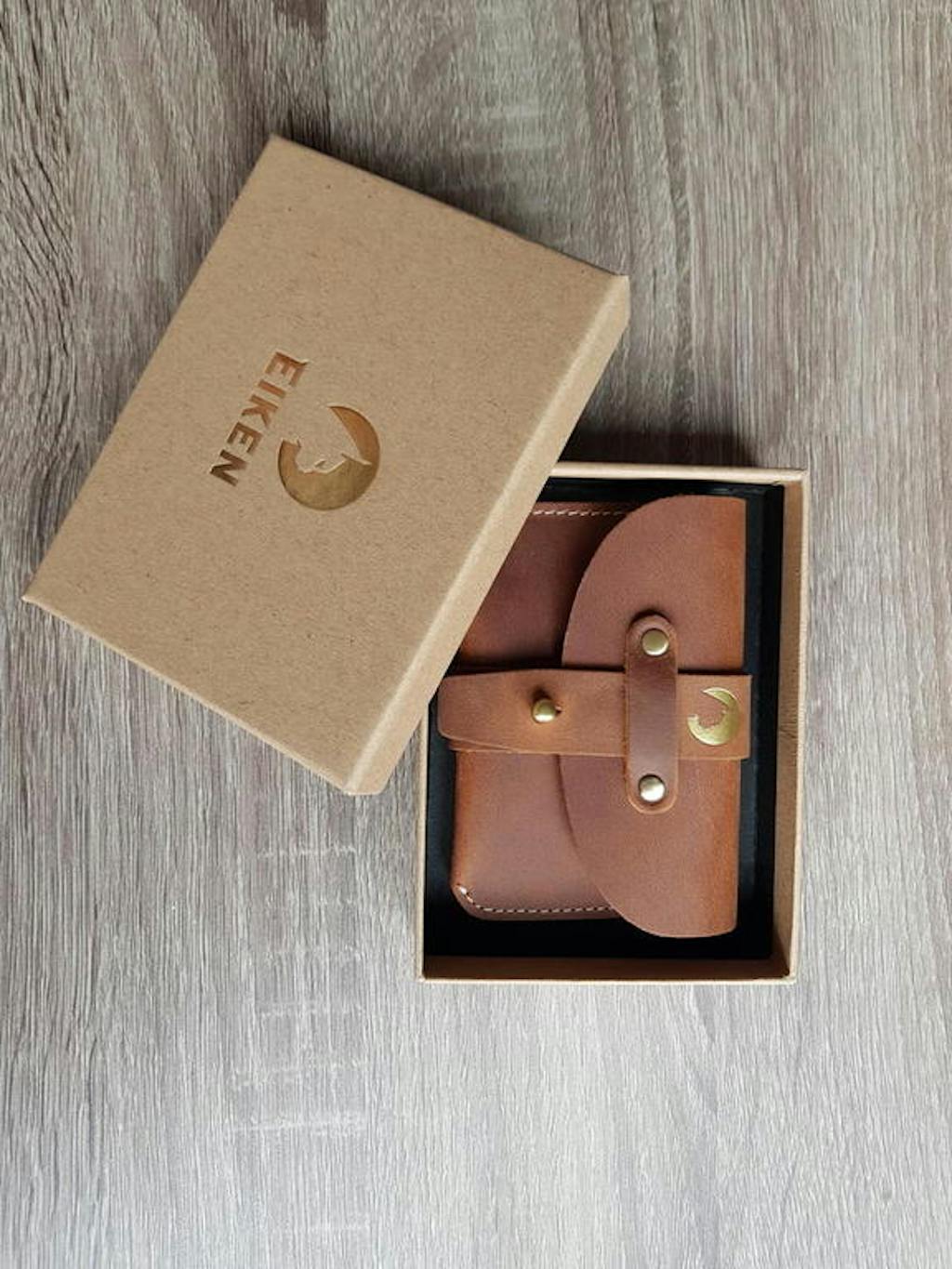 Mens Leather Card Holder Rugged & Vintage LÖRA Eiken Shop