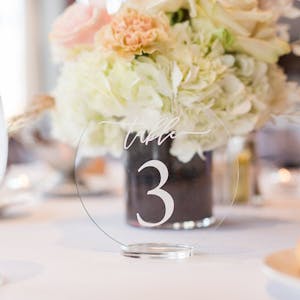 Round Table Numbers with stand