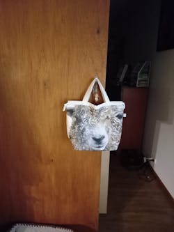 Large Drawstring Knitting Project Bag - sheep (style 1)