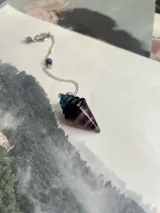 Stupa Crystal Pendant Pendulum – Cone-Shaped Natural Gemstone for Divination & Healing